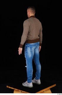 Arnost blue jeans brown sweatshirt clothing standing whole body 0004.jpg